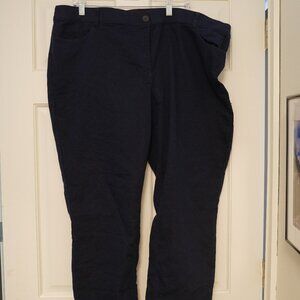 Violets & Roses Navy Slim Straight Pants 20W